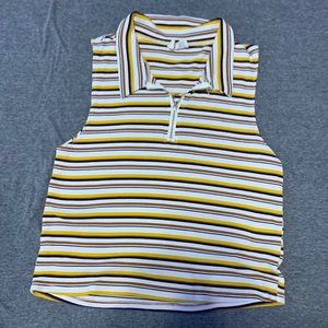 collared striped tank